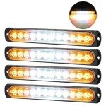 4PCS 12 LED Emergency Strobe Lights for Vehicles