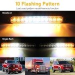 4PCS 12 LED Emergency Strobe Lights for Vehicles