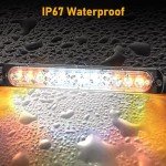 4PCS 12 LED Emergency Strobe Lights for Vehicles