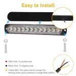 4PCS 12 LED Emergency Strobe Lights for Vehicles