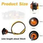Amber Round LED Trailer Side Marker Lights - 20Pcs