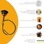 Amber Round LED Trailer Side Marker Lights - 20Pcs