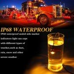 Amber Round LED Trailer Side Marker Lights - 20Pcs