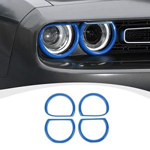 RAZPOY Blue Headlight Lamp Cover for Dodge Challenger