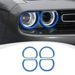 RAZPOY Blue Headlight Lamp Cover for Dodge Challenger