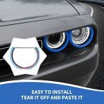 RAZPOY Blue Headlight Lamp Cover for Dodge Challenger