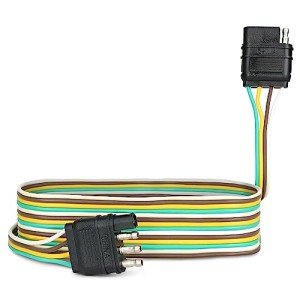 8ft 4-Way Trailer Wire Extension with 4-Pin Plug