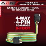 8ft 4-Way Trailer Wire Extension with 4-Pin Plug