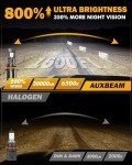 Auxbeam 9007 HB5 Wireless Fog Light, 120W 30000LM