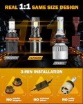 Auxbeam 9007 HB5 Wireless Fog Light, 120W 30000LM