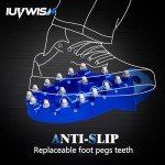 Wider CNC Motorcycle Footpegs for E-Bikes - Blue