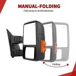 YITAMOTOR Towing Mirror for 08-16 Ford Super Duty