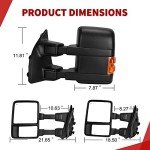 YITAMOTOR Towing Mirror for 08-16 Ford Super Duty