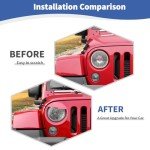 Pink Angry Eyes Headlight Covers for Jeep Wrangler JK