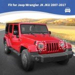 Pink Angry Eyes Headlight Covers for Jeep Wrangler JK