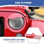 Pink Angry Eyes Headlight Covers for Jeep Wrangler JK