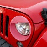Pink Angry Eyes Headlight Covers for Jeep Wrangler JK