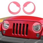 Pink Angry Eyes Headlight Covers for Jeep Wrangler JK