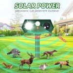Solar Ultrasonic Animal Repeller with Motion Sensor - 2 Pack