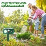 Solar Ultrasonic Animal Repeller with Motion Sensor - 2 Pack