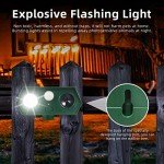 Solar Ultrasonic Animal Repeller with Motion Sensor - 2 Pack