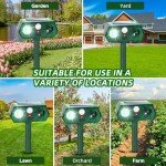 Solar Ultrasonic Animal Repeller with Motion Sensor - 2 Pack