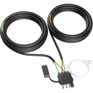 26FT 4Pin 5Wire Waterproof Trailer Wiring Harness