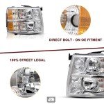 Chevy Silverado Headlight Assembly Replacement Pair
