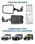 JOYTUTUS Wrangler Mirrors for Off-Road Use