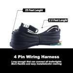 25FT 4-Pin Trailer Wiring Harness Kit