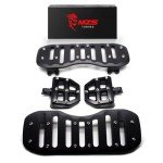 MZS Motorcycle Passenger Floorboards Set - Black
