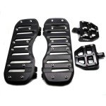 MZS Motorcycle Passenger Floorboards Set - Black