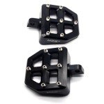 MZS Motorcycle Passenger Floorboards Set - Black
