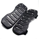 MZS Motorcycle Passenger Floorboards Set - Black