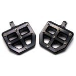 MZS Motorcycle Passenger Floorboards Set - Black
