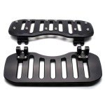 MZS Motorcycle Passenger Floorboards Set - Black