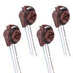 4PCS 3156 3157 Pre-Wired Car Socket Adapters