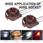4PCS 3156 3157 Pre-Wired Car Socket Adapters