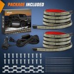 Nilight 2PCS 70-Inch Waterproof Emergency Strobe Lights