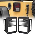 GLOBLED Jeep JK Wrangler Tail Light Covers with Flag