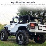 GLOBLED Jeep JK Wrangler Tail Light Covers with Flag