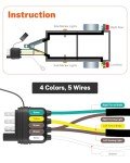 26FT 4 Pin Trailer Wiring Harness Light Kit