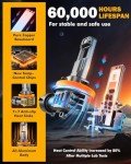 Auxbeam H11 H8 H9 Yellow Fog Lights - 12000LM