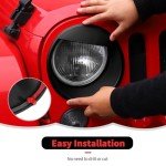 Jeep Wrangler JK Mesh Grill Inserts - Black