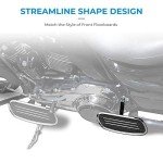KEMIMOTO Motorcycle Passenger Floorboards with Bracket Kits