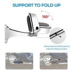 KEMIMOTO Motorcycle Passenger Floorboards with Bracket Kits