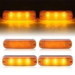 HECASA 4Pcs Amber LED Cab Light for Tractors