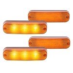 HECASA 4Pcs Amber LED Cab Light for Tractors