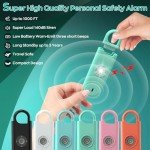 6-Pack Personal Safety Alarms with Strobe Light