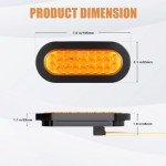 Amber LED Strobe Lights for Trucks - Pack of 2